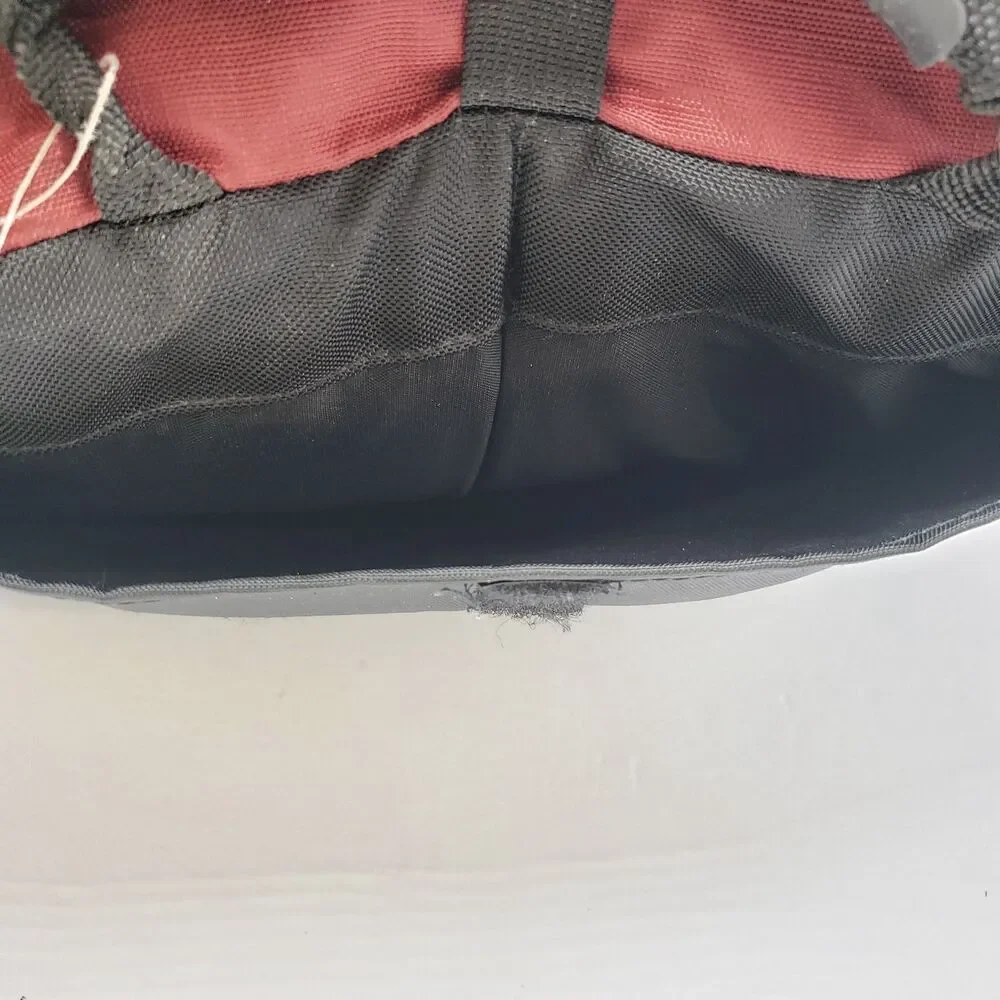 LL Bean Red Travel Messenger Bag Laptop Sleeve Carry On Organizer Crossbody